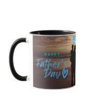Glücklicher Vatertag Strand Silhouette Tasse