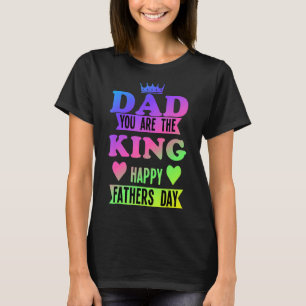 Glücklicher Vatertag Vater Sie sind der König T-Shirt