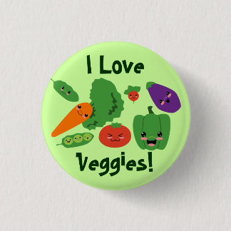 Glücklicher Veggies-Knopf Button