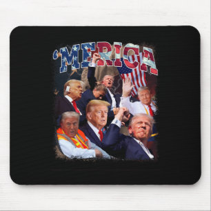 Glücklicher Vintage Trump 4. Juli Patriotischer Am Mousepad