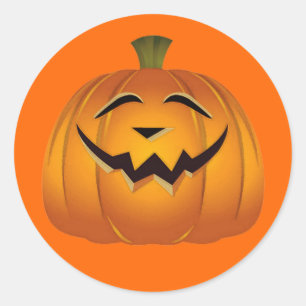 Glücklicher Vintager Jack 'o Lantern - Halloween P Runder Aufkleber