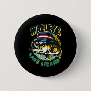 Glücklicher Walleye-See-Echsen-Angeln  Button