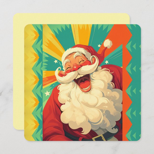 Glücklicher Weihnachtsmann Karte (Fun Santa Claus Postcard!)