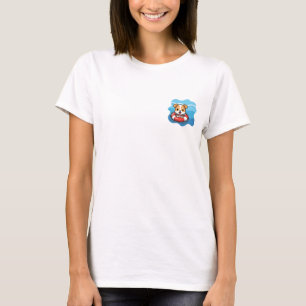 Glücklicher Welpe in Rettungsring T-Shirt