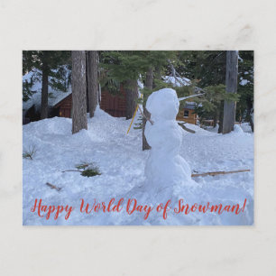 Glücklicher Welttag des Schneemans! Postkarte