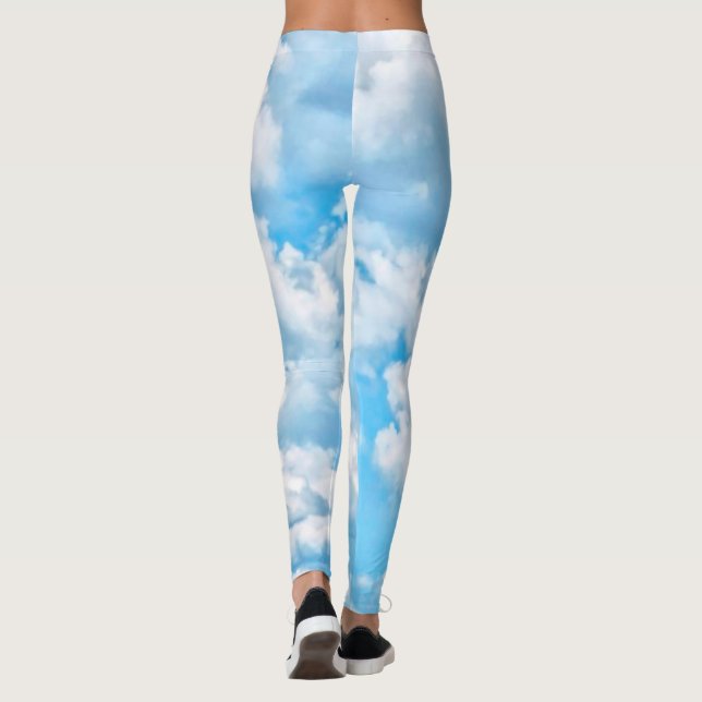Glücklicher Wolken-Dekor an Leggings (Rückseite)