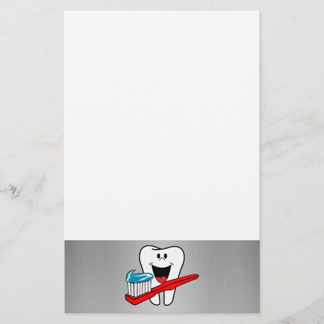glücklicher Zahn Briefpapier (Vorderseite)