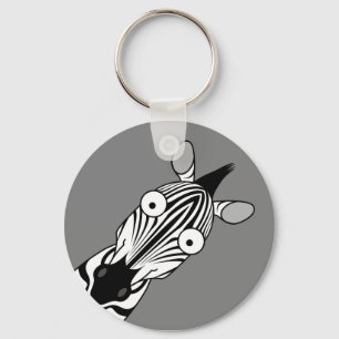 GLÜCKLICHER ZEBRA-SCHLÜSSELANHÄNGER SCHLÜSSELANHÄNGER