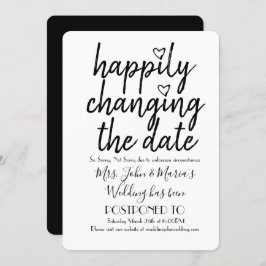 Glücklicherweise ändern Sie das Datum Hochzeit Sch Einladung