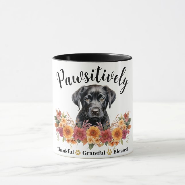 Glücklicherweise dankbar, gesegneter Niedlicher Hu Tasse (Zentrum)