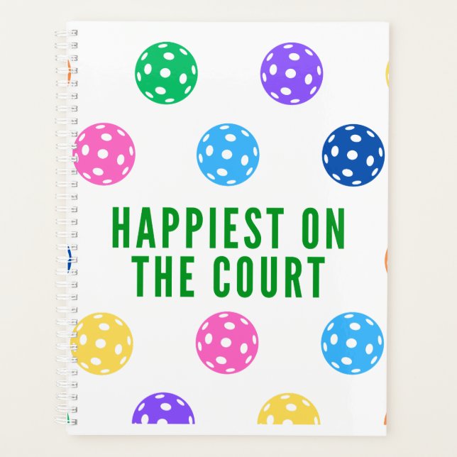 Glücklicherweise für den "Court Pickleball Planner Planer (Vorderseite)