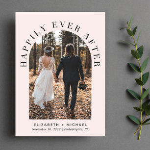 Glücklicherweise immer nach dem Arch Foto Hochzeit Ankündigung