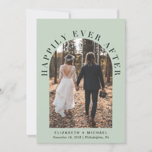 Glücklicherweise immer nach dem Arch Foto Hochzeit Einladung