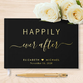 Glücklicherweise immer nach dem Foto Schwarze Hoch Gästebuch