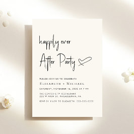 Glücklicherweise immer nach dem Party Creme Hochze Einladung