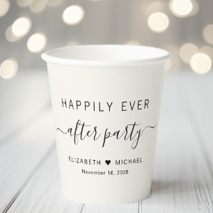 Glücklicherweise immer nach dem Party Creme Hochze Pappbecher