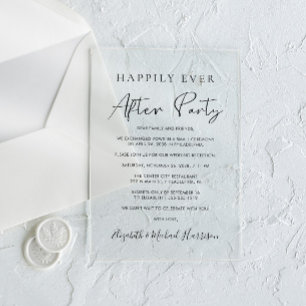 Glücklicherweise immer nach dem Party Hochzeit Emp Acryleinladungen