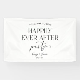 Glücklicherweise immer nach dem Party Hochzeit Emp Banner