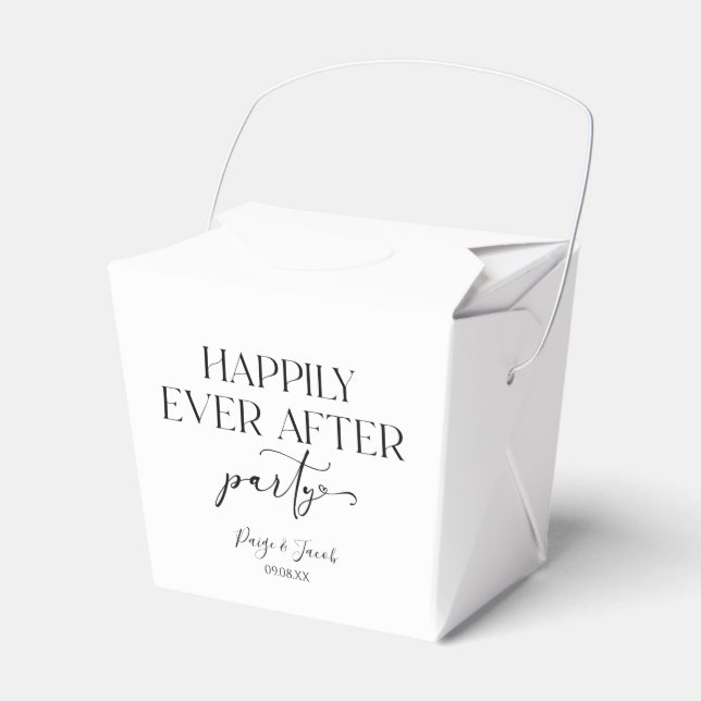 Glücklicherweise immer nach dem Party Hochzeit Emp Geschenkschachtel (Vorderseite)