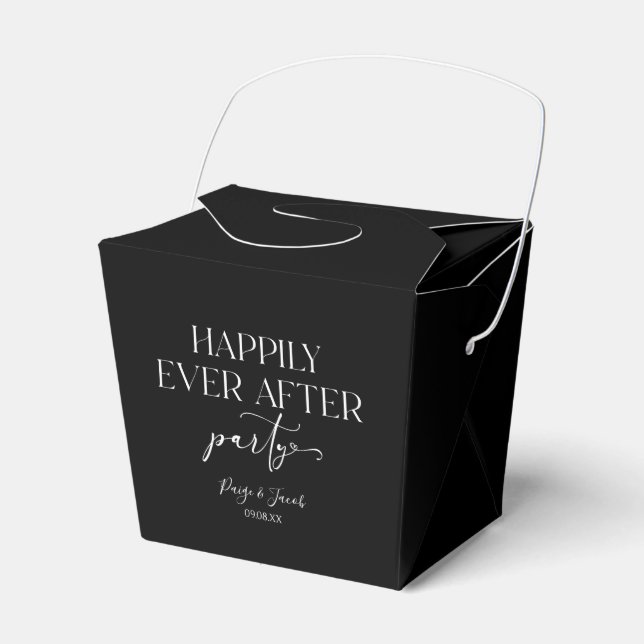 Glücklicherweise immer nach dem Party Hochzeit Emp Geschenkschachtel (Vorderseite)