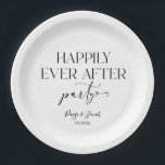 Glücklicherweise immer nach dem Party Hochzeit Emp Pappteller<br><div class="desc">Das ist ein glückliches Ever After Party Minimalistischen Lässigen Hochzeitsempfang Papier Teller!</div>