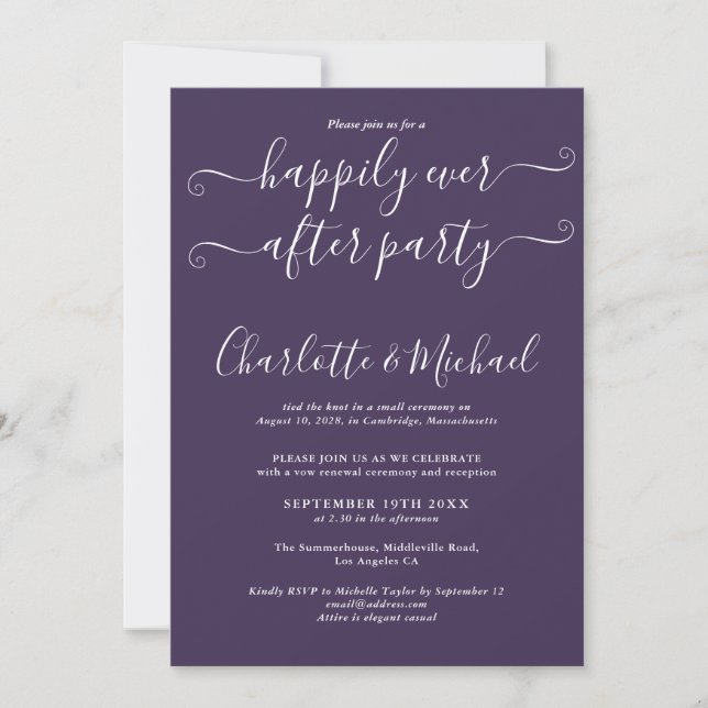 Glücklicherweise immer nach dem Party Hochzeiten S Einladung (Vorderseite)