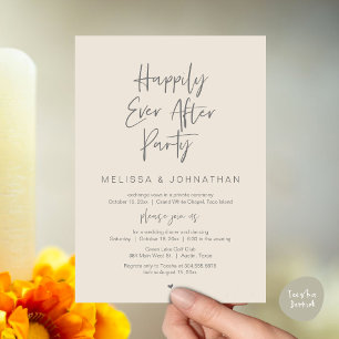 Glücklicherweise immer nach dem Party, Hochzeitses Einladung