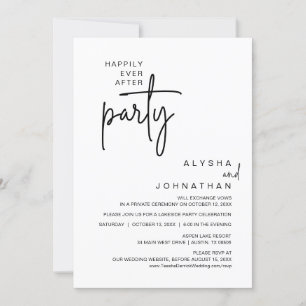 Glücklicherweise immer nach dem Party, Hochzeitses Einladung