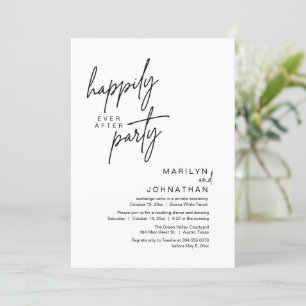 Glücklicherweise immer nach dem Party Hochzeitsess Einladung