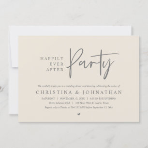 Glücklicherweise immer nach dem Party Hochzeitsess Einladung