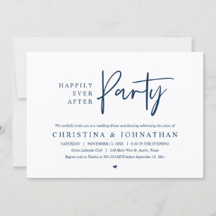 Glücklicherweise immer nach dem Party Hochzeitsess Einladung
