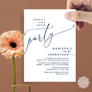 Glücklicherweise immer nach dem Party Hochzeitsess Einladung