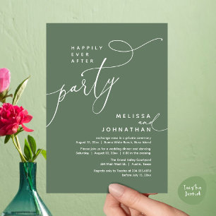 Glücklicherweise immer nach dem Party Hochzeitsess Einladung