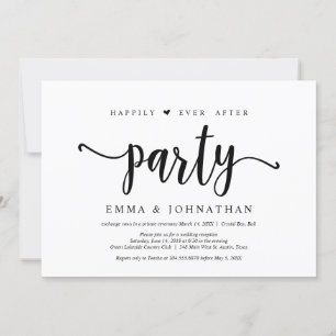Glücklicherweise immer nach dem Party, Hochzeitsta Einladung