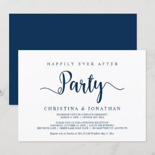 Glücklicherweise immer nach dem Party, Navy Blue, Einladung