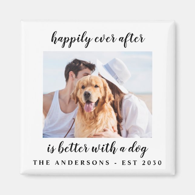 Glücklicherweise immer nach der Hochzeit des Fotos Magnet (Vorne)