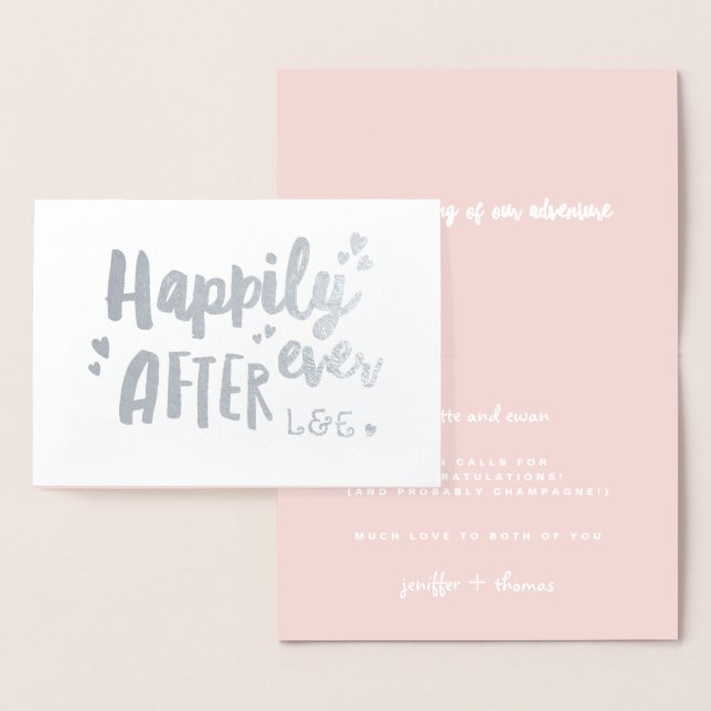 Glücklicherweise immer nach der Hochzeit Gratulati Folienkarte (Anzeige)