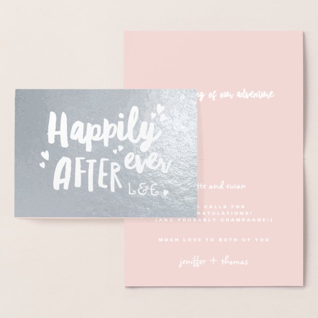 Glücklicherweise immer nach der Hochzeit Gratulati Folienkarte (Anzeige)