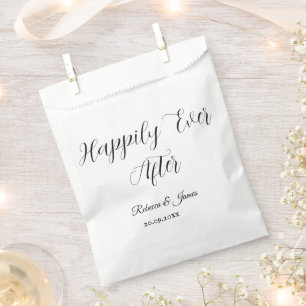 Glücklicherweise immer nach elegantem, weißem Skri Geschenktütchen