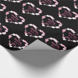 Glücklicherweise immer nach Glitterie Pink Hearts  Geschenkpapier