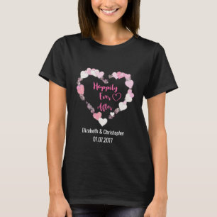 Glücklicherweise immer nach Glitterie Pink Hearts T-Shirt