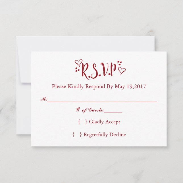 Glücklicherweise immer nach Hochzeit Antwortkarte RSVP Karte (Vorderseite)