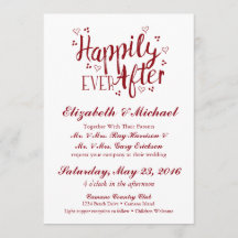 Glücklicherweise immer nach Hochzeit Einladung