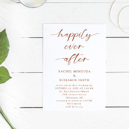 Glücklicherweise immer nach Hochzeit von Boho Scri Einladung