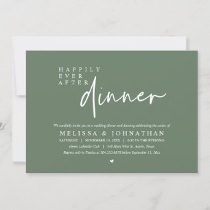 Glücklicherweise immer nach Hochzeitsessen Party T Einladung