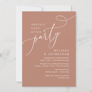 Glücklicherweise immer nach Hochzeitstag Elopement Einladung