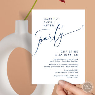Glücklicherweise immer nach Hochzeitstag Elopement Einladung