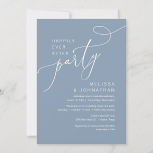 Glücklicherweise immer nach Hochzeitstag Elopement Einladung
