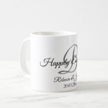 Glücklicherweise immer nach Monogramm Kaffee-Tasse