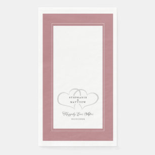 Glücklicherweise je nach Hochzeit Herz trostlose R Serviette